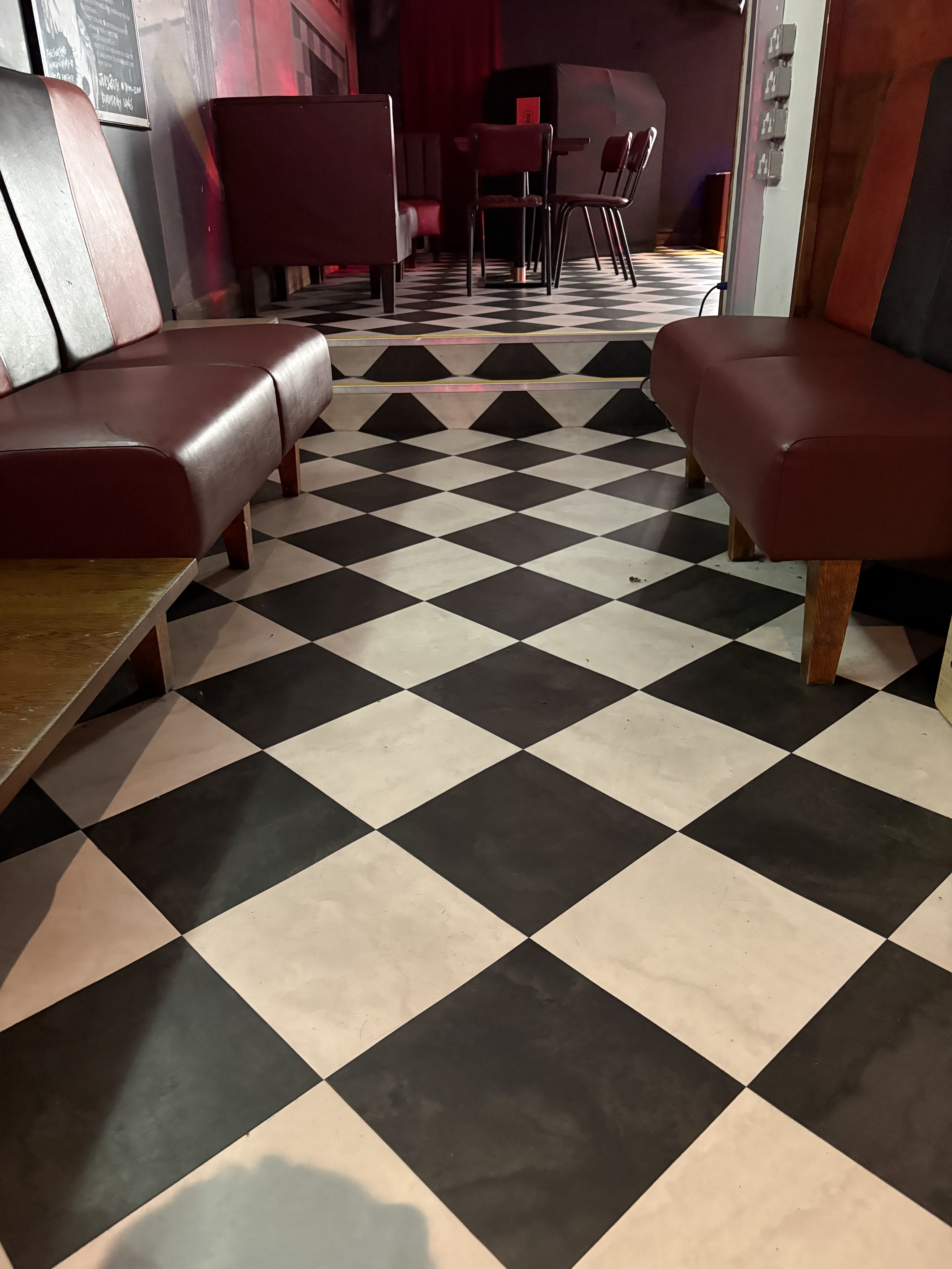 Bloomsbury Lanes — Amtico Chequerboard LVT installation photo 7