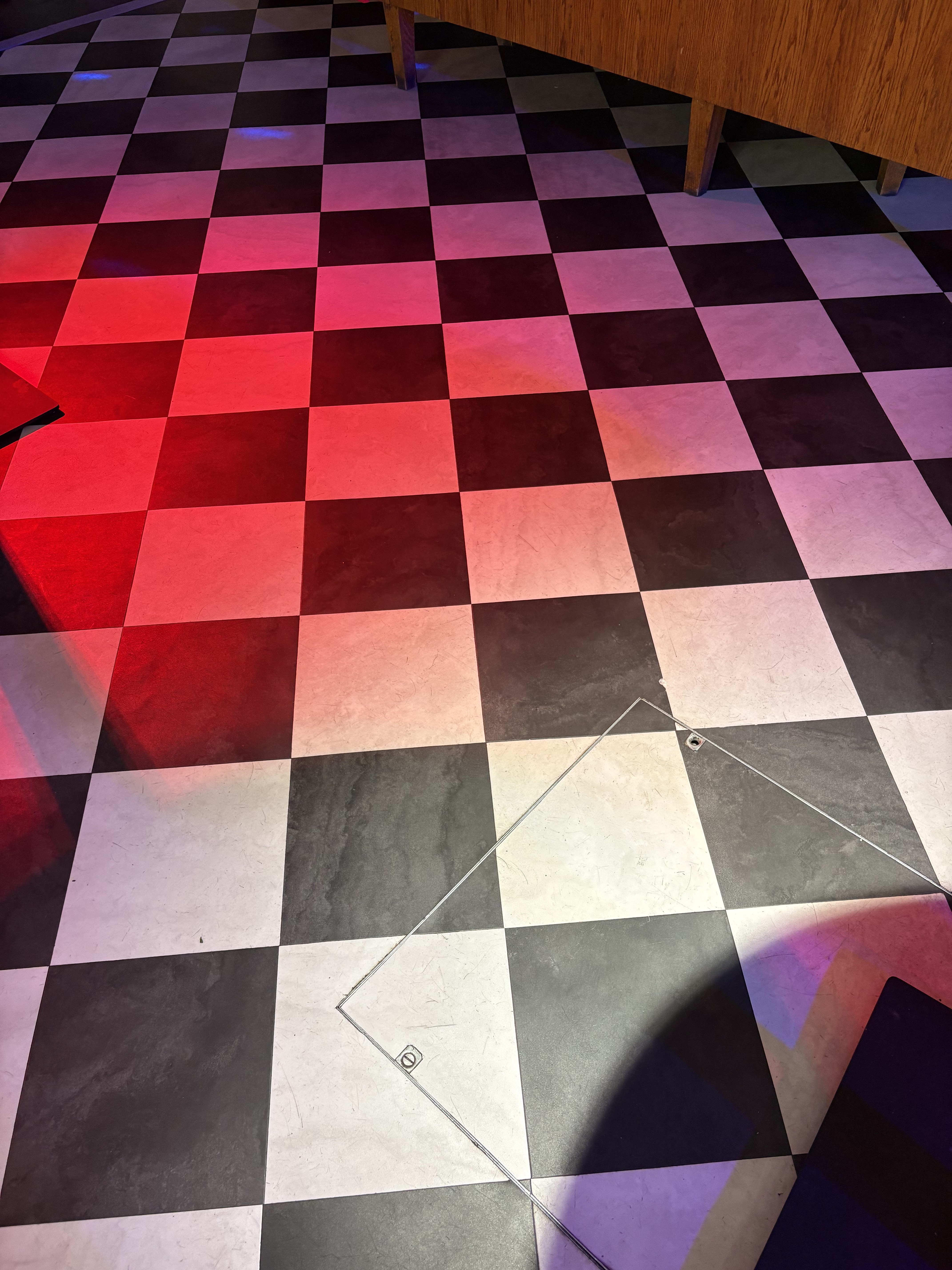 Bloomsbury Lanes — Amtico Chequerboard LVT installation photo 9