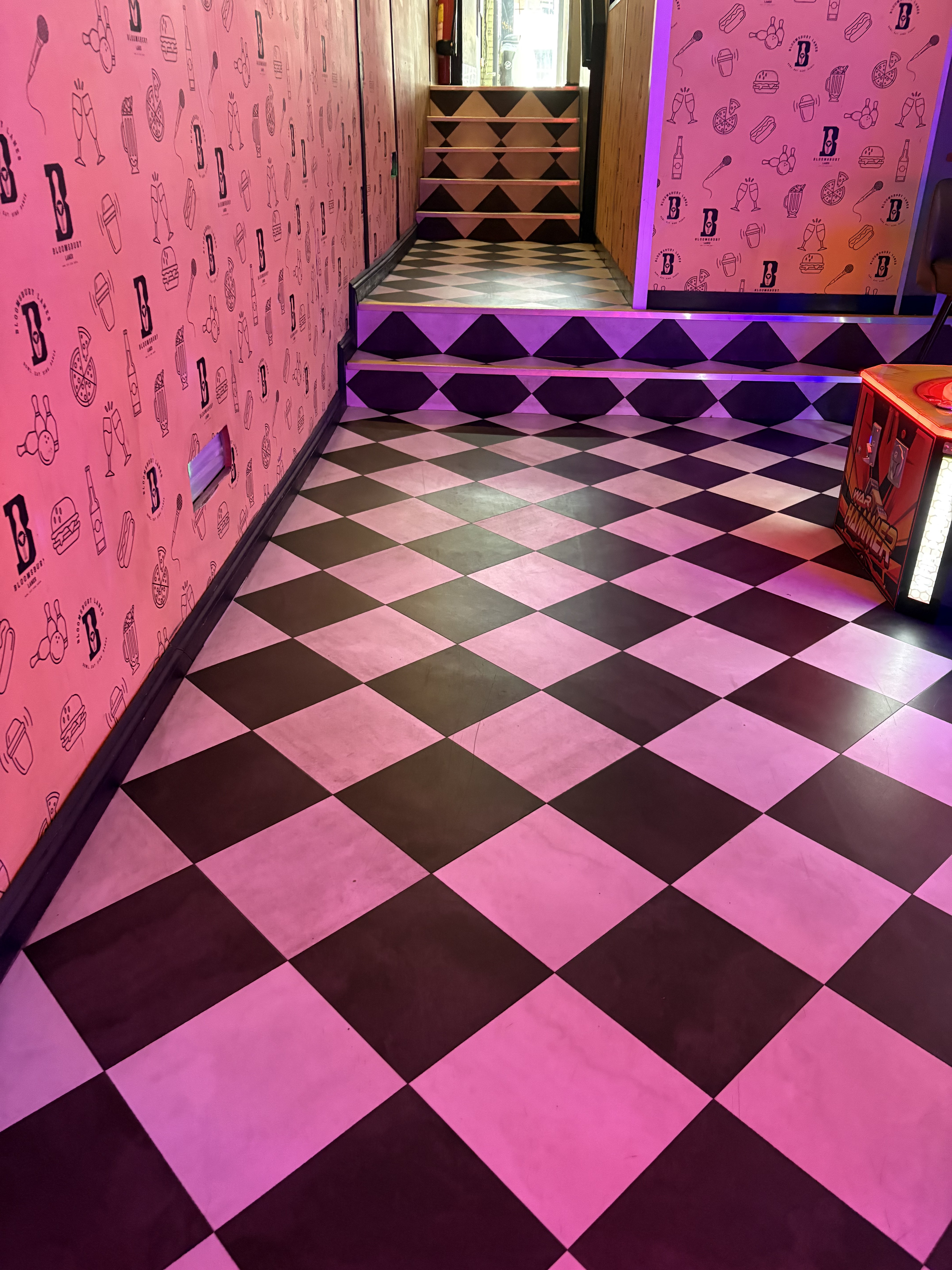 Bloomsbury Lanes — Amtico Chequerboard LVT installation photo 11