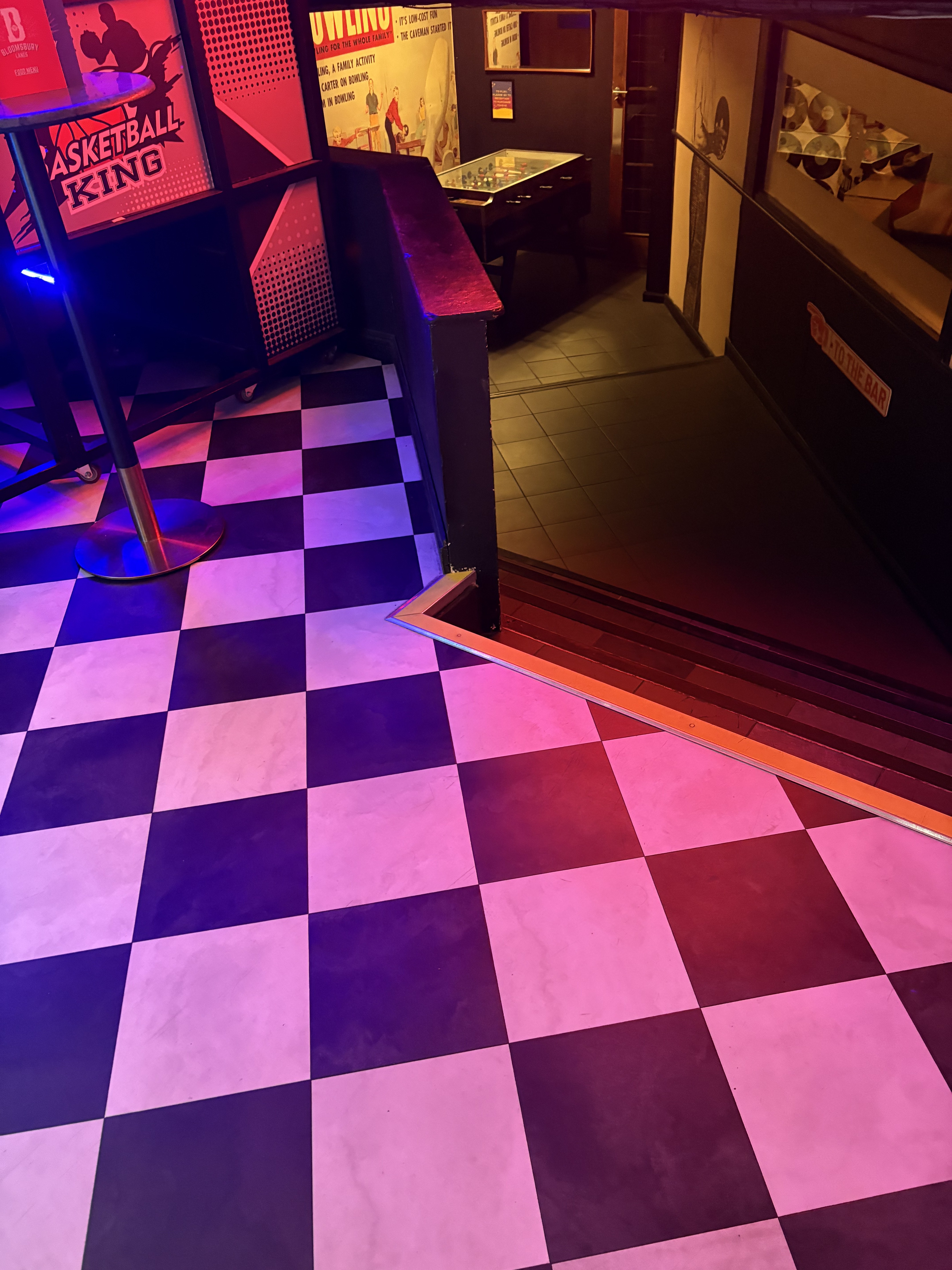 Bloomsbury Lanes — Amtico Chequerboard LVT installation photo 12
