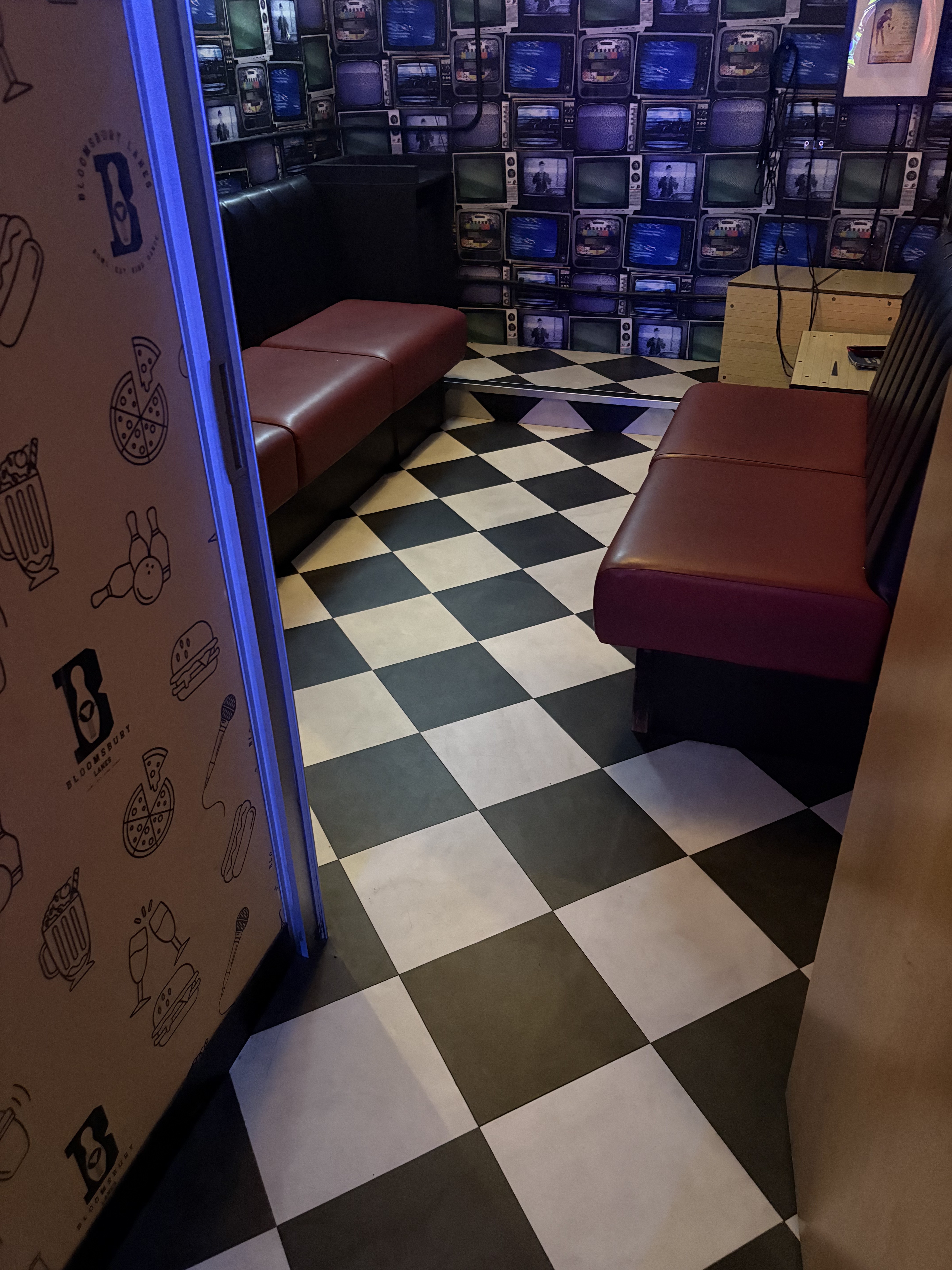 Bloomsbury Lanes — Amtico Chequerboard LVT installation photo 13
