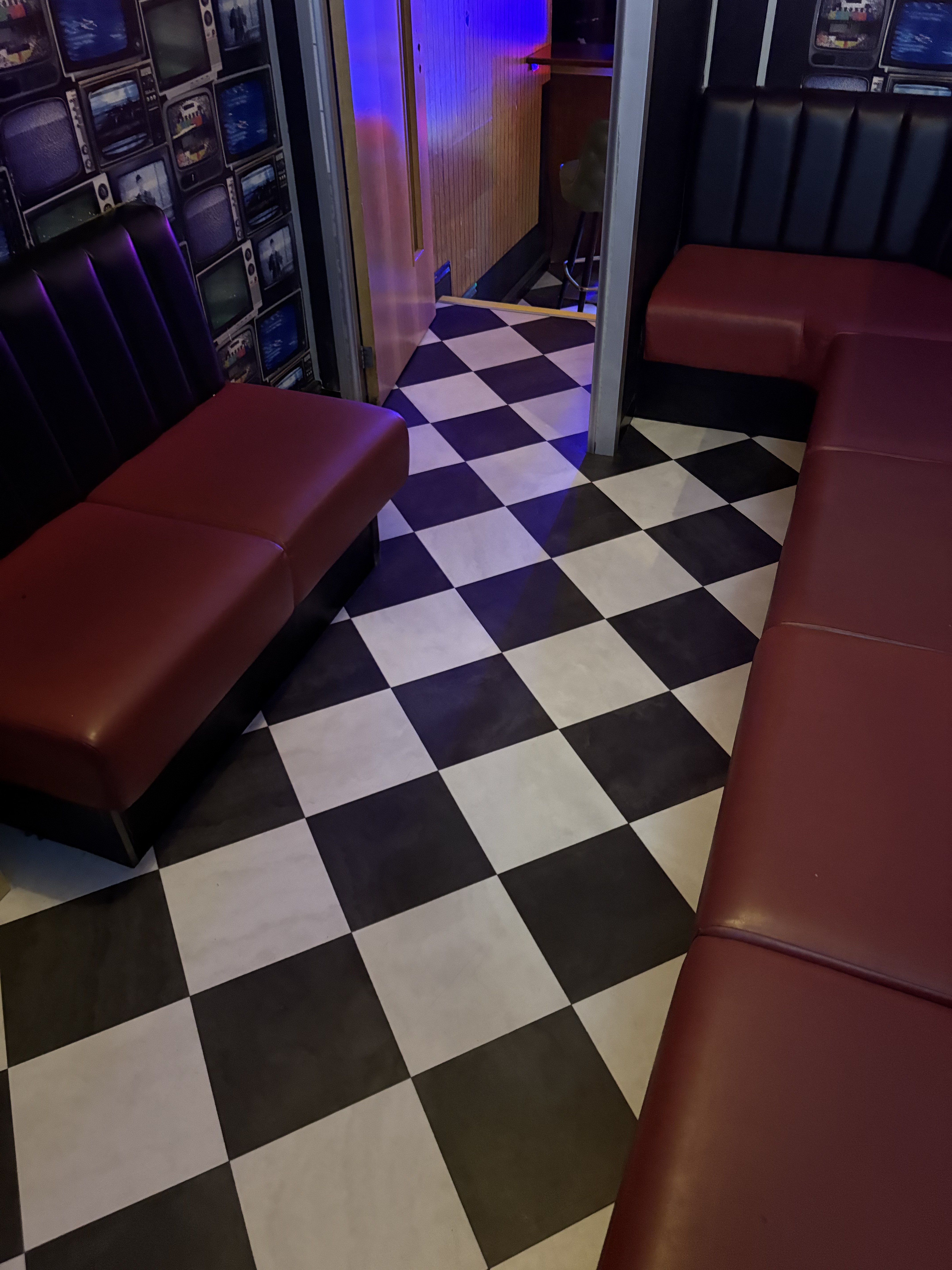 Bloomsbury Lanes — Amtico Chequerboard LVT installation photo 14