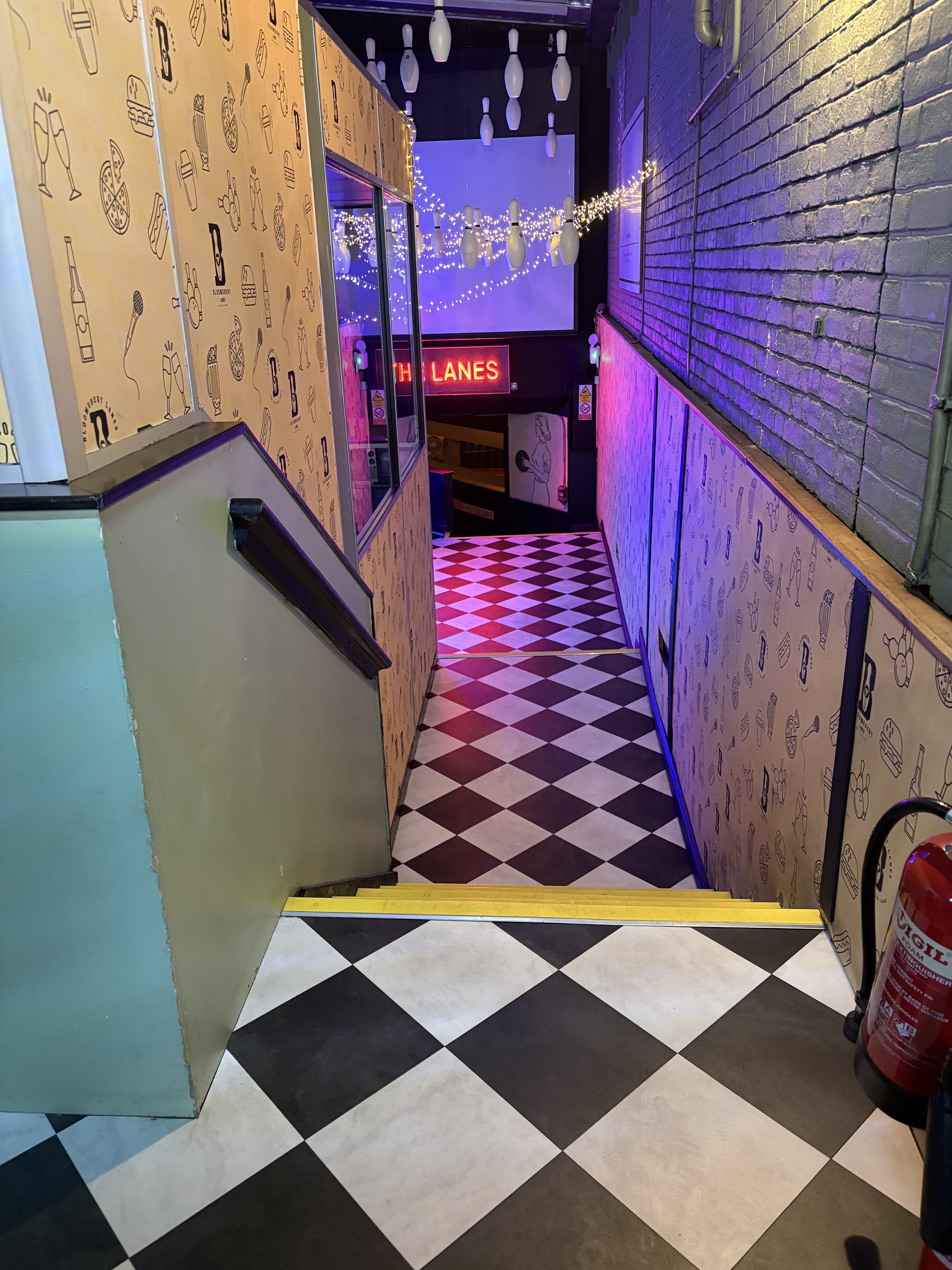 Bloomsbury Lanes — Amtico Chequerboard LVT installation photo 16